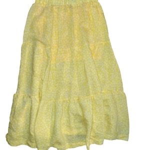 DIVIDED yellow floral print skirt 4p